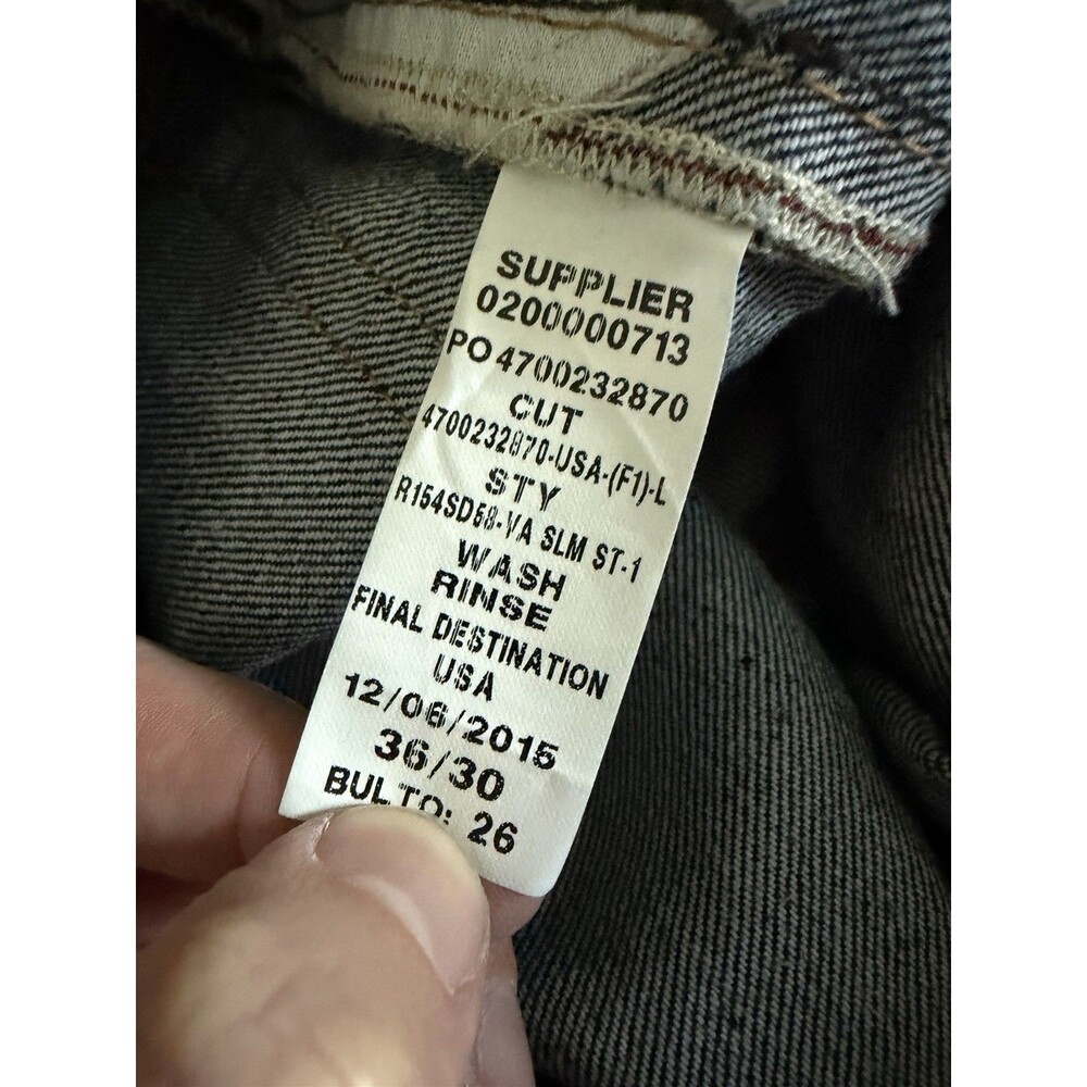 Polo Ralph Lauren R154SD Slim Straight Jeans 36x30 Dark Denim RL Leather Patch - Picture 8 of 14